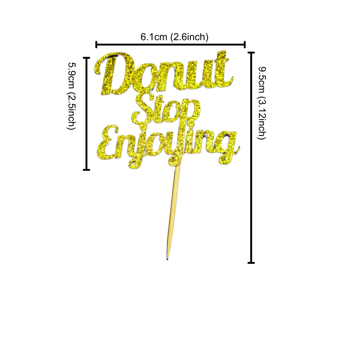 12Pcs Donut Stop Enjoying Cupcake Toppers