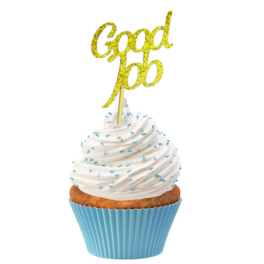 12Pcs Good Job  Cupcake Toppers