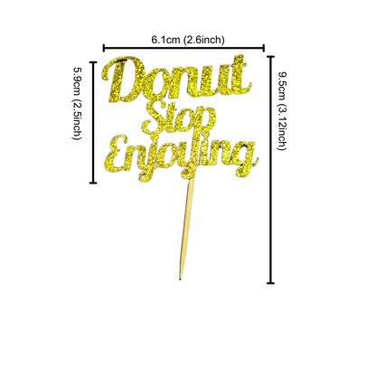 12Pcs Donut Stop Enjoying Cupcake Toppers