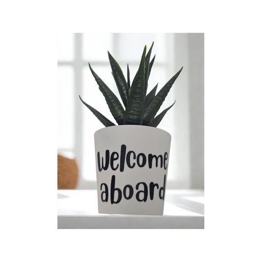 4"x2"Mini Artificial Succulent-Welcome aboard
